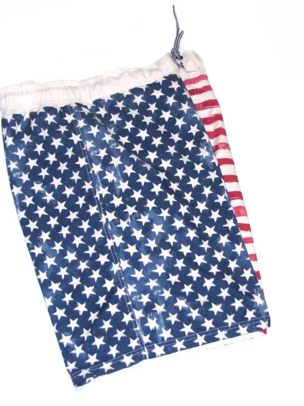 Harrahs USA Flag Men's Board Shorts 3XL White Stars Blue Red Stripes Swim Trunks